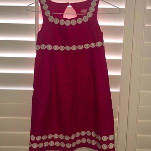 Lily Pulitzer dark pink white lace dress girls summer spring